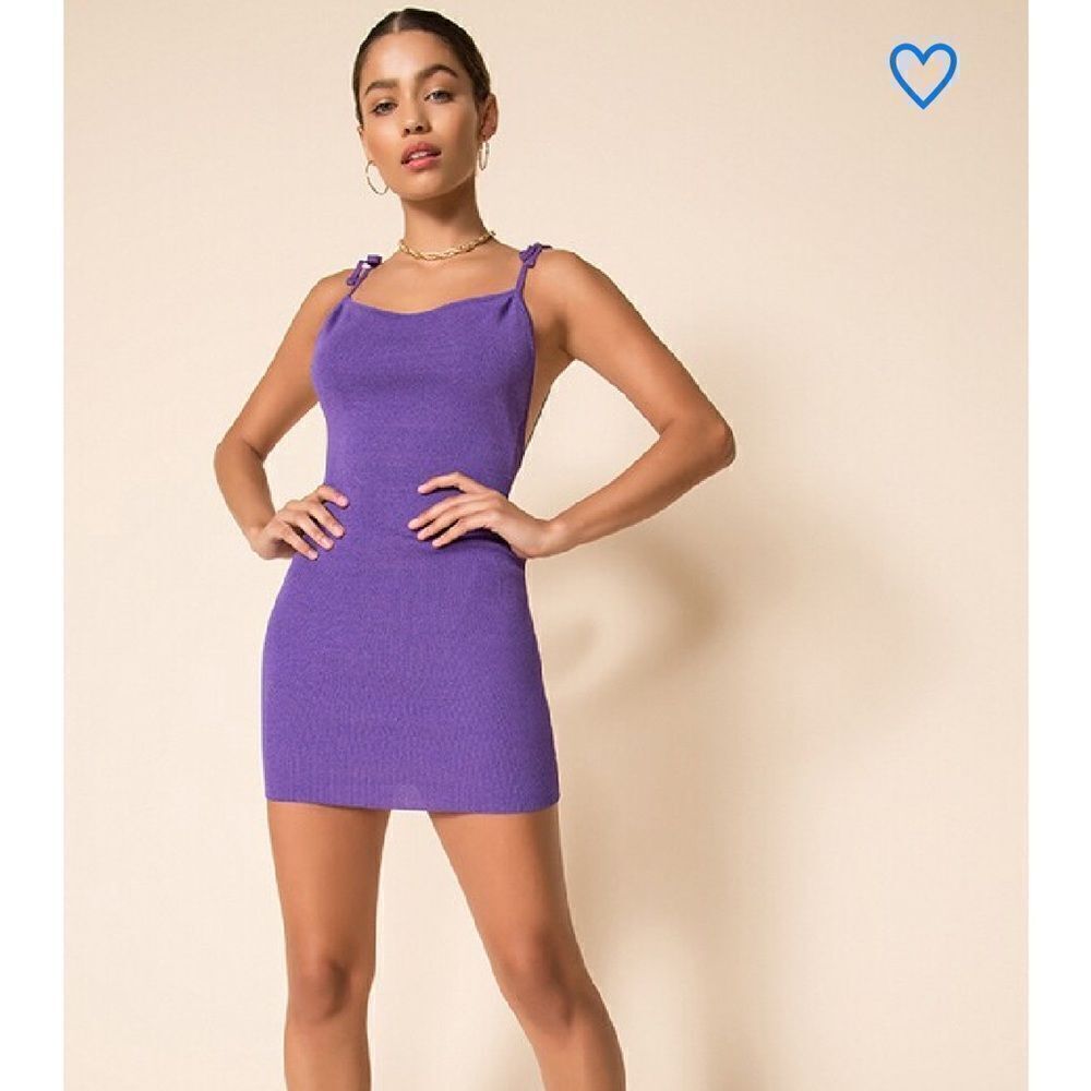 NWT Superdown Bailey Tie Strap Dress - Purple